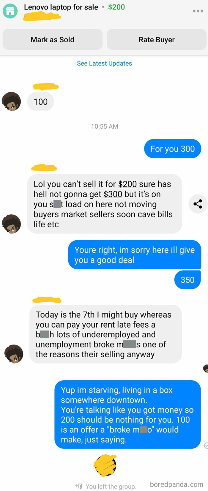 Interesting Person I Met On Facebook Marketplace, Apparently You Need To Be Struggling In Life To Sell Things