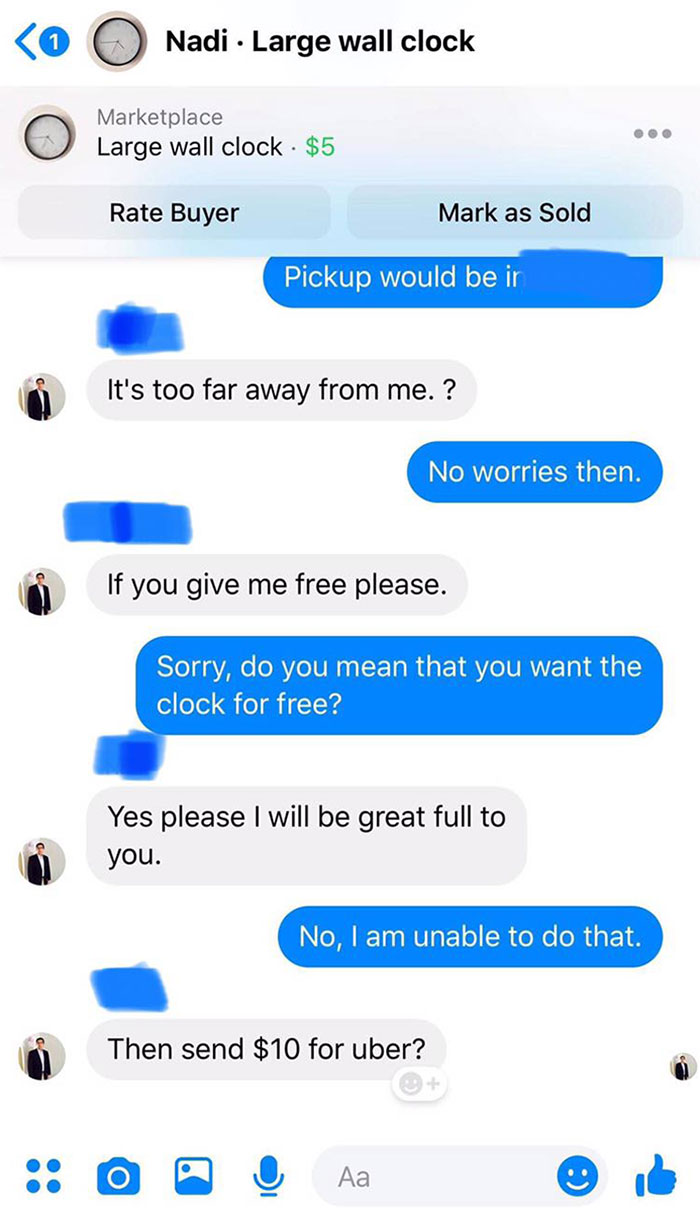 My Friend's First Facebook Marketplace Experience