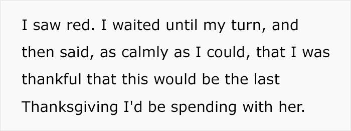 Mom “Publicly Embarrasses” Rude Vegan Daughter-In-Law At Thanksgiving Mom “Publicly Embarrasses” Rude Vegan Daughter-In-Law At Thanksgiving