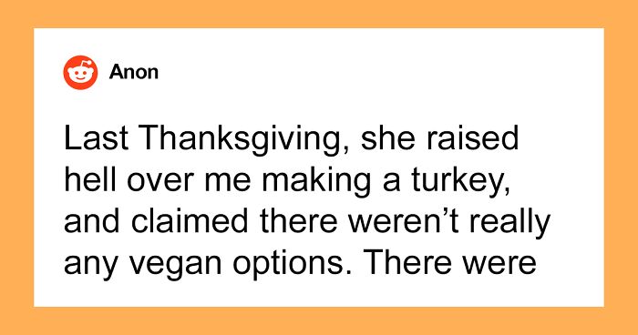 Mom “Publicly Embarrasses” Rude Vegan Daughter-In-Law At Thanksgiving