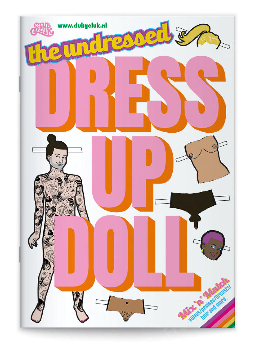 I Drew An Undressed Dress Up Doll To Practice Body Positivity And To Colour Outside The Lines Of The Strict Male/Female Binary