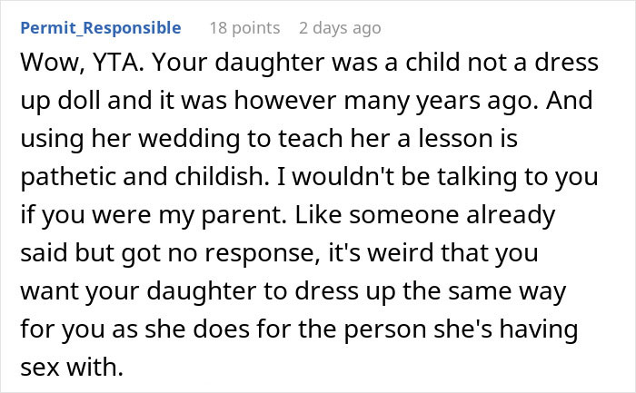 Mom Wonders If She's A Jerk For Wearing Jeans To Daughter's Wedding To Prove A Point, Gets A Reality Check Online