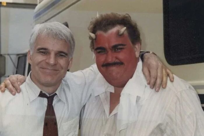 Steve Martin And John Candy On The Set Of 'Planes, Trains And Automobiles' (1987)