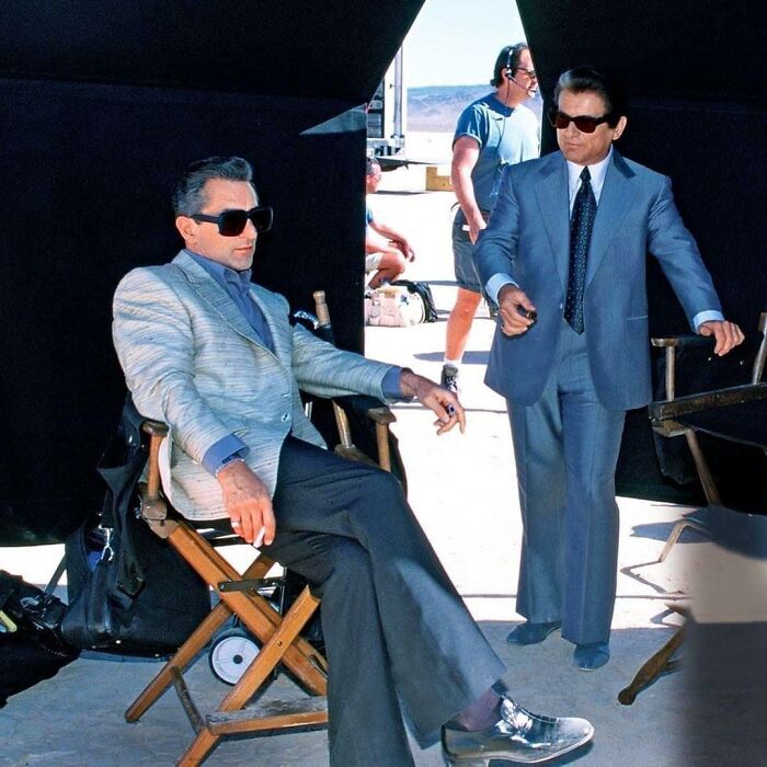 Joe Pesci And Robert Deniro On The Set Of 'Casino' (1995)