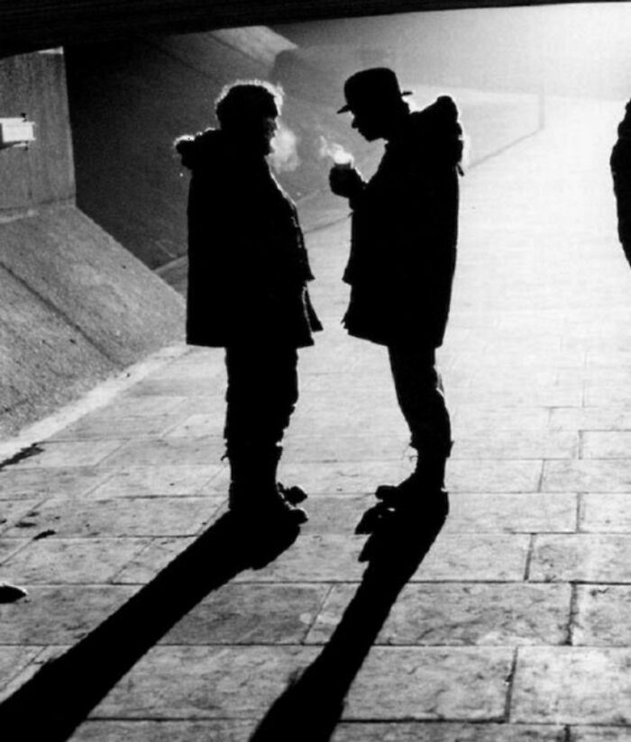 Stanley Kubrick And Malcolm Mcdowell On The Set Of 'A Clockwork Orange'
