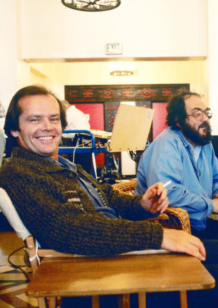 Jack Nicholson And Stanley Kubrick On The Set Of 'The Shining' (1980)