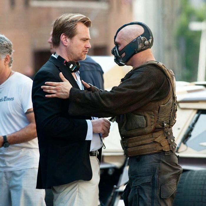 Christopher Nolan And Tom Hardy Behind The Scenes Of The Dark Knight Rises