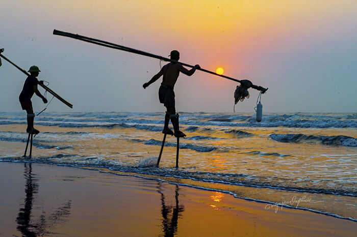 I Photographed Fishermen, Who Use Stilts For Inshore Fishing