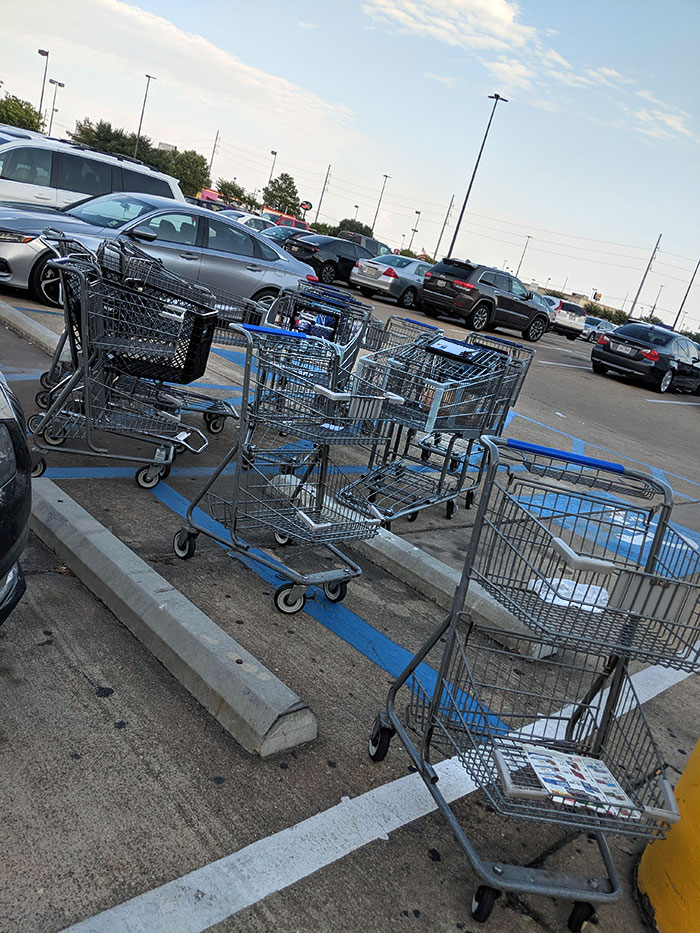 Too Lazy To Put Your Cart Up? Block The Handicap Spots