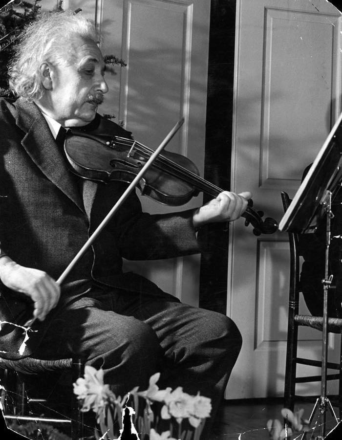 Albert Einstein Plays His Beloved Violin, 1941