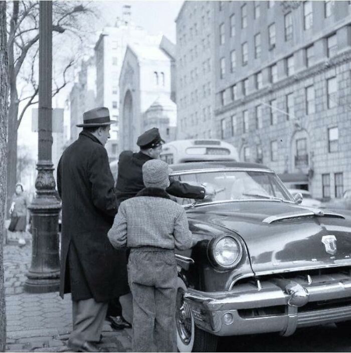 Writing Out A Parking Ticket In Manhattan, 1952