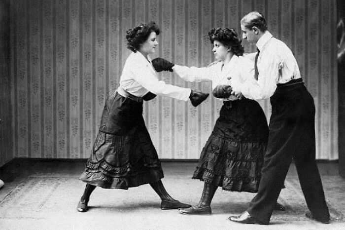 Two Women Train At A Boxing School In Berlin, Germany, 1909