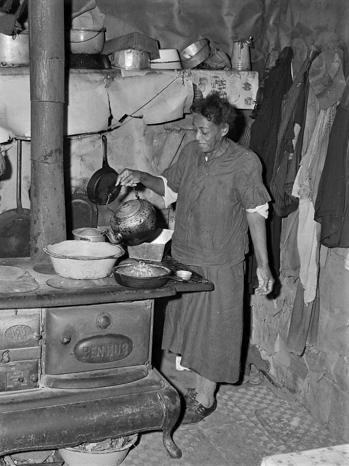 Mrs. Dyson In Her Kitchen. Saint Mary's County, Maryland In 1940