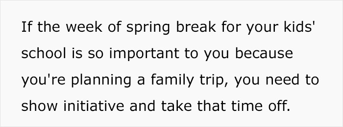 Woman Reminds Everyone That Childfree People Also Have Families After Being Asked To Give Up Her Holiday For A Coworker That Has Kids Woman Reminds Everyone That Childfree People Also Have Families After Being Asked To Give Up Her Holiday For A Coworker That Has Kids