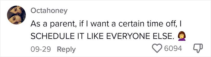 Woman Reminds Everyone That Childfree People Also Have Families After Being Asked To Give Up Her Holiday For A Coworker That Has Kids Woman Reminds Everyone That Childfree People Also Have Families After Being Asked To Give Up Her Holiday For A Coworker That Has Kids