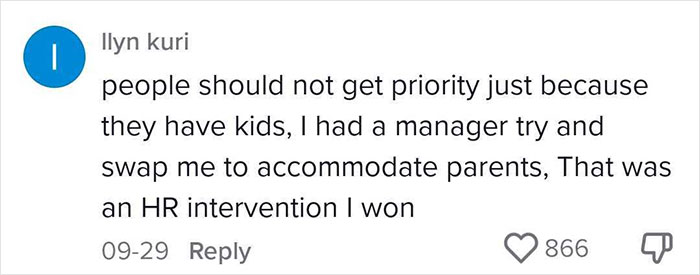 Woman Reminds Everyone That Childfree People Also Have Families After Being Asked To Give Up Her Holiday For A Coworker That Has Kids Woman Reminds Everyone That Childfree People Also Have Families After Being Asked To Give Up Her Holiday For A Coworker That Has Kids
