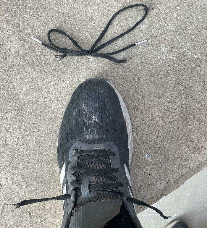 Shoelace Got Caught On Something At Work