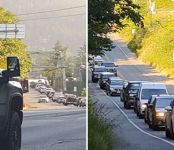 I Live In A Tiny Town (Less Than 10,000) And There's Only One Road In And Out. Whenever There's An Accident, Traffic Gets Jammed. It's My First Day At My New Job