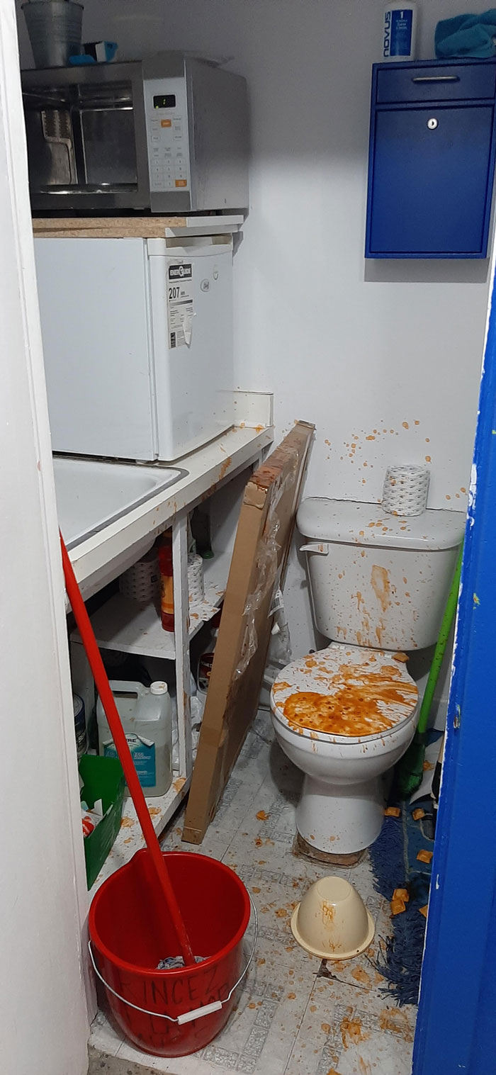 Op Of The Original Post Has His Work Kitchen And Toilet In The Same Room