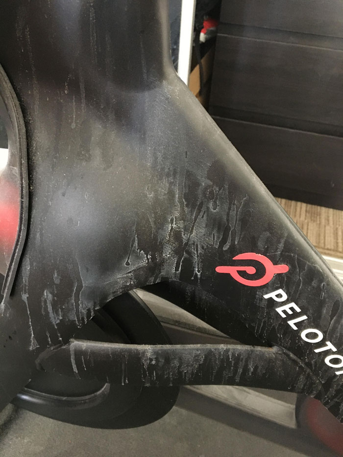 My Friend Has Never Cleaned His Peloton. That's Not Dust... Its Salt From Dried Sweat