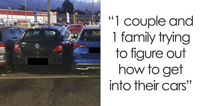 Guy Spots Two Cars Taking Up Multiple Spaces So Nobody Parks Next To Them, Finds A Satisfying Way To Get His Point Across