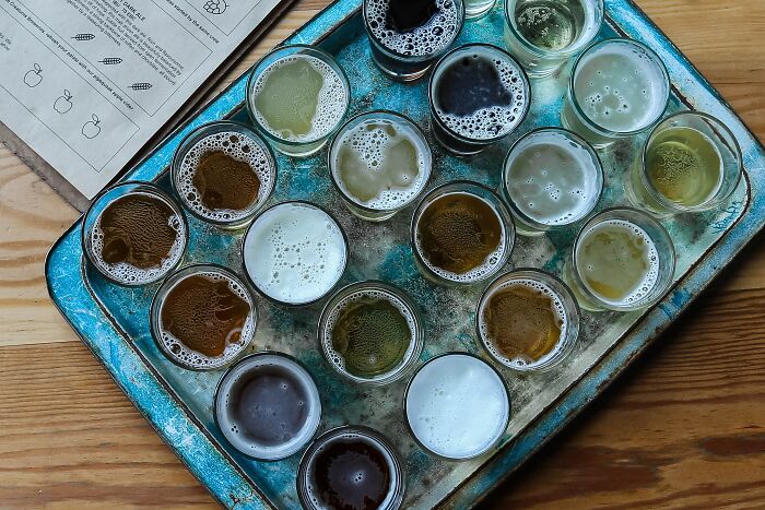 Different Types Of Beers In A Brewery Tasting