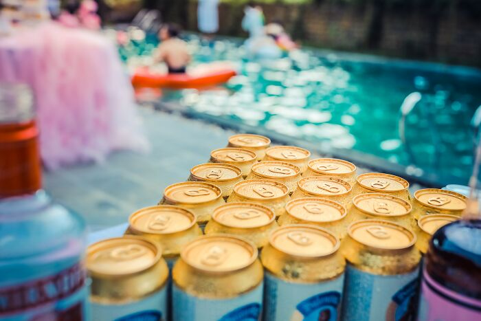 Beer Cand A The Pool Party 