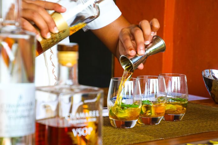 Bartender Making A Cocktail 