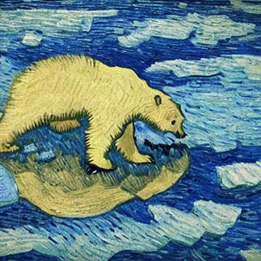 Ai-Generated Paintings Imagine How Iconic Artists Might Have Illustrated The Climate Emergency