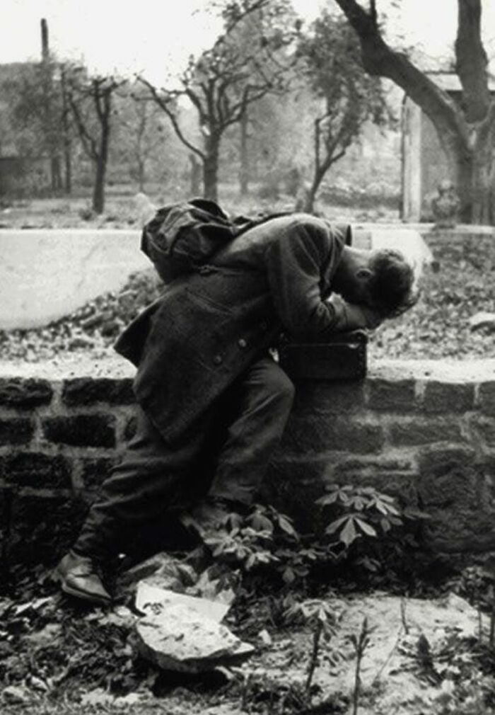 A German Soldier Returns Home Only To Find His Family's No Longer There. Frankfurt, 1946 (Photo By Tony Vaccaro)