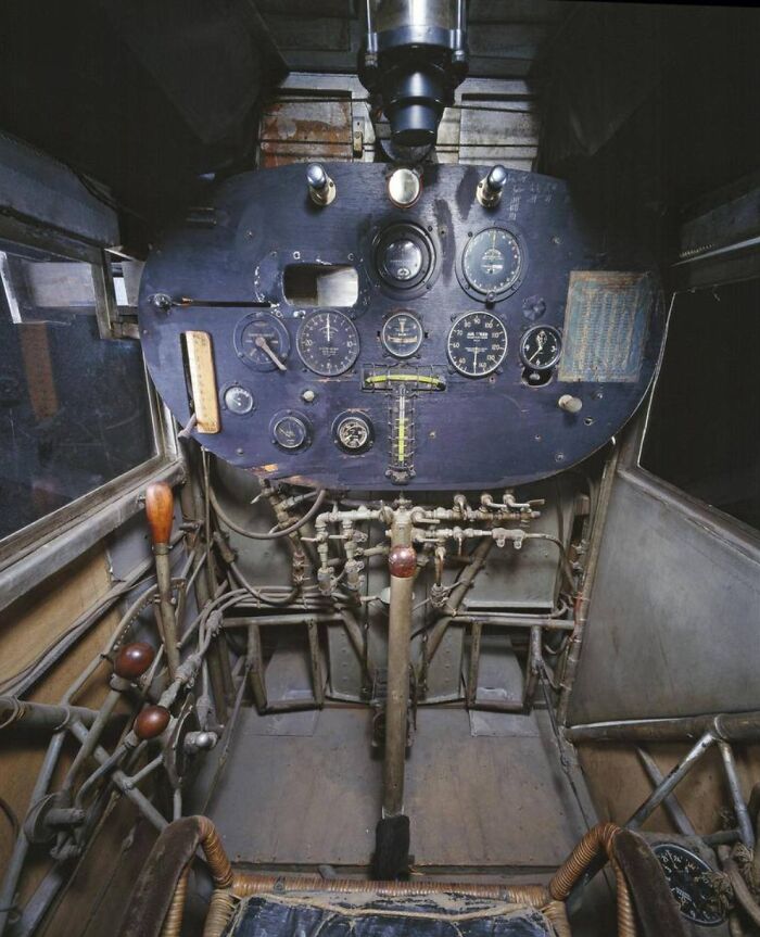 The Cockpit Charles Lindbergh Sat In While Piloting The First Aircraft To Make A Solo Non-Stop Transatlantic Flight, The Spirit Of Saint Louis, In May Of 1927