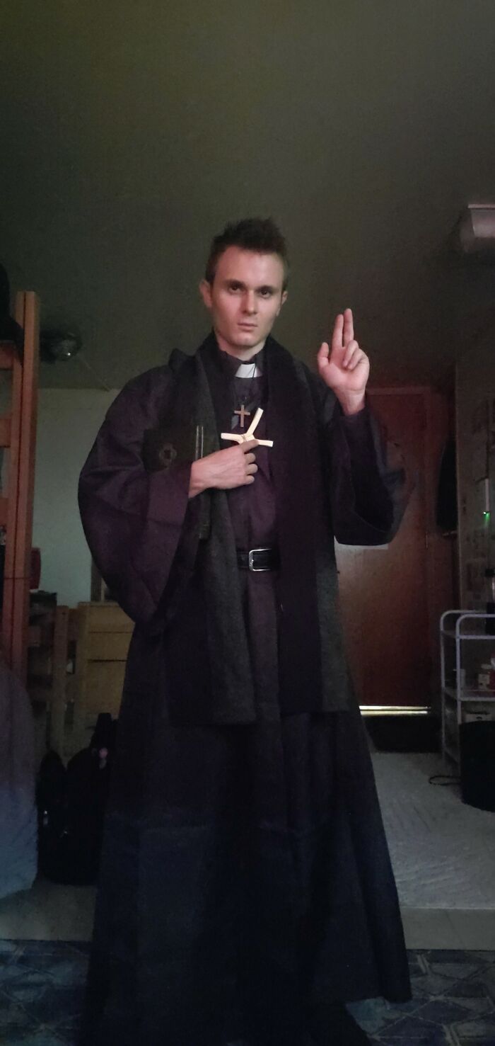 Was An Old-Timey Priest For A Costume Contest. I Was The Only One Who Dressed Up For It :/