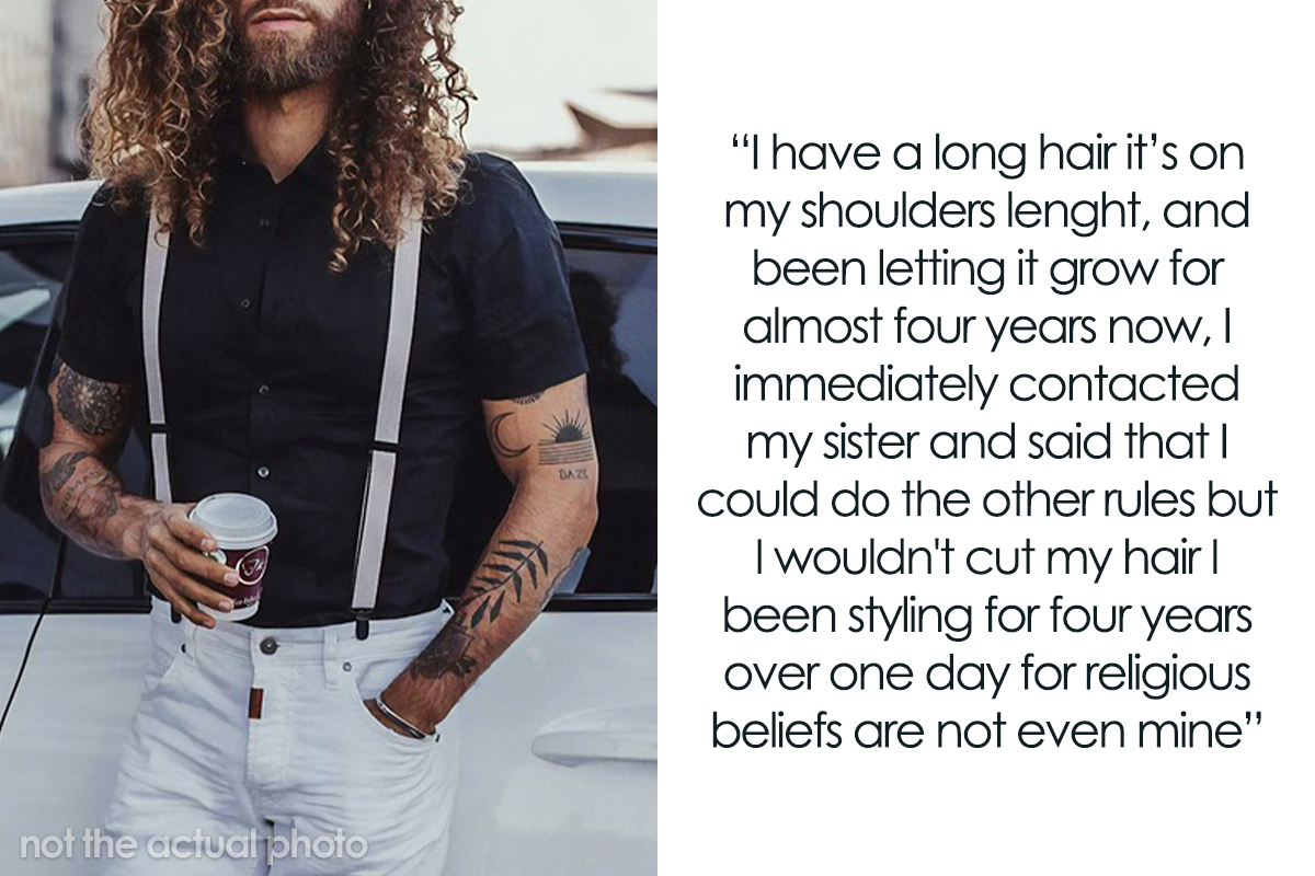 Guy Doesn't Plan On Cutting His Long Hair For His Sister's Wedding To  Conform To His BIL's Religion | Bored Panda
