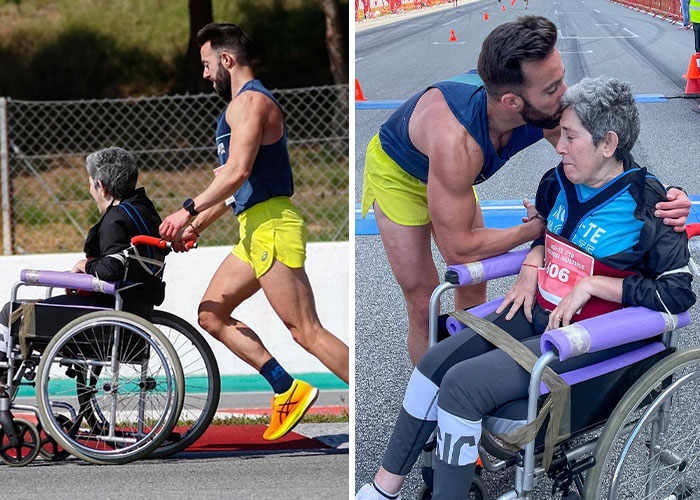 Mother-Son Duo Hold The Guinness World Record For “Fastest Marathon Pushing A Wheelchair,” And The Internet Can’t Get Enough