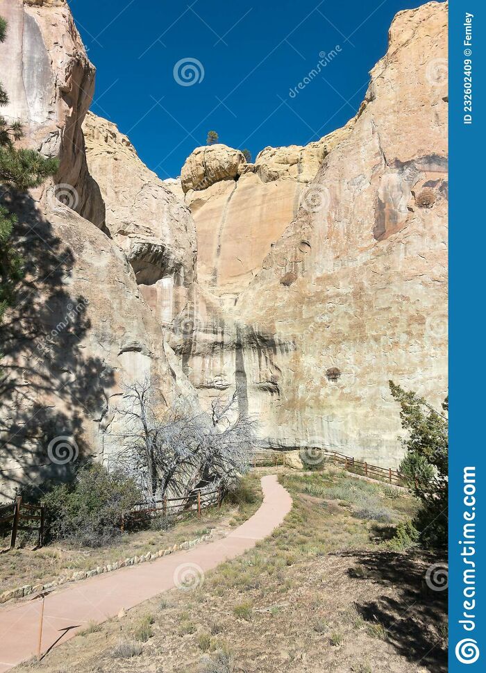 El Morro National Monument In New Mexico. There Are Two Different Trails, One The Inscription Trail And The Other Hiking Up To The Top And Walking Back Down The Other End
