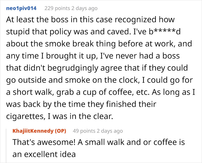 The Internet Applauds This Non-Smoker For Winning An Extra Break By 'Technically' Smoking The Internet Applauds This Non-Smoker For Winning An Extra Break By 'Technically' Smoking