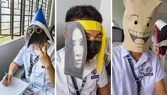 These Students Understood The Assignment When Their Teacher Asked Them To Make Hats To Prevent Them From Cheating During Their Exams These Students Understood The Assignment When Their Teacher Asked Them To Make Hats To Prevent Them From Cheating During Their Exams