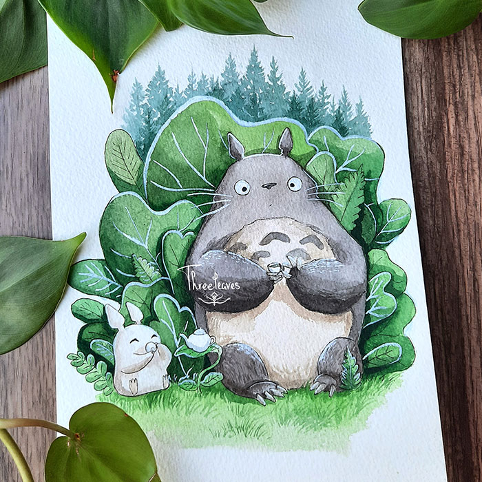 Here Are My 10 Paintings Of Studio Ghibli Characters Hanging Out In Nature