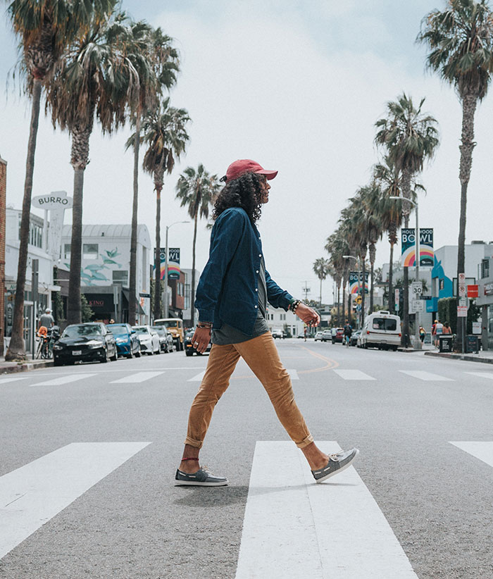 Person walking in the street