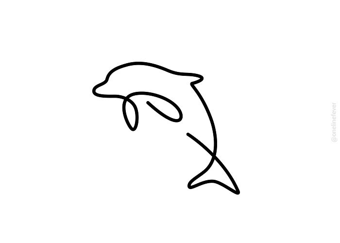 One Line Dolphin