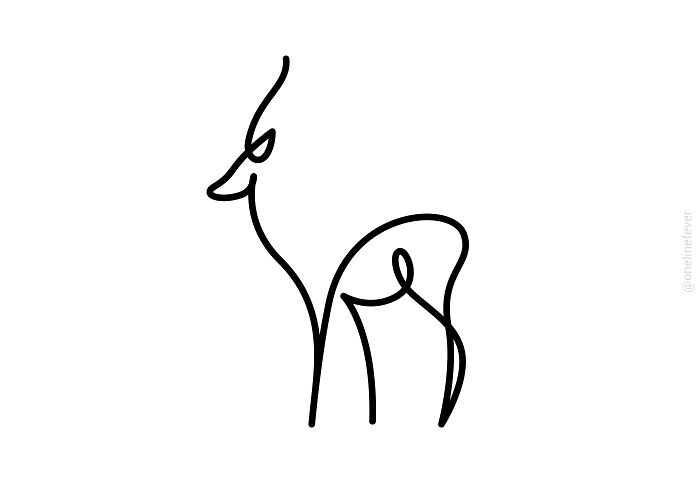 One Line Gazelle