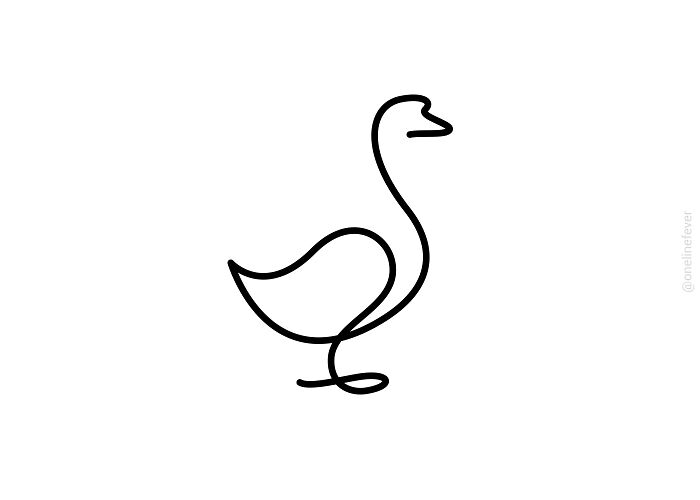 One Line Goose
