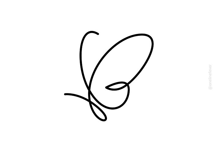 One Line Butterfly