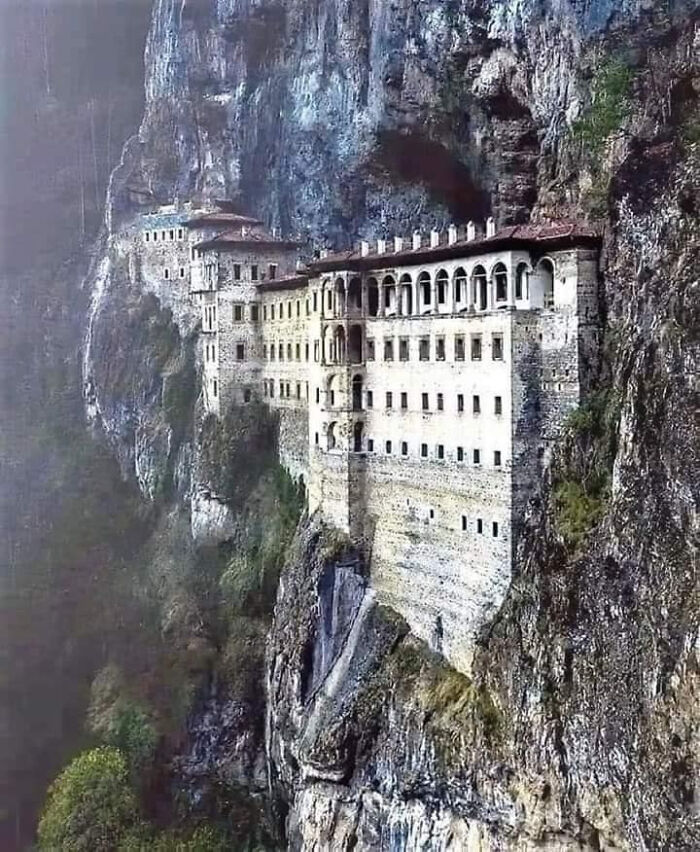 Architecturally Unbelievable. Sumela Monastery In Trabzon Province In The Black Sea Region Of Turkey