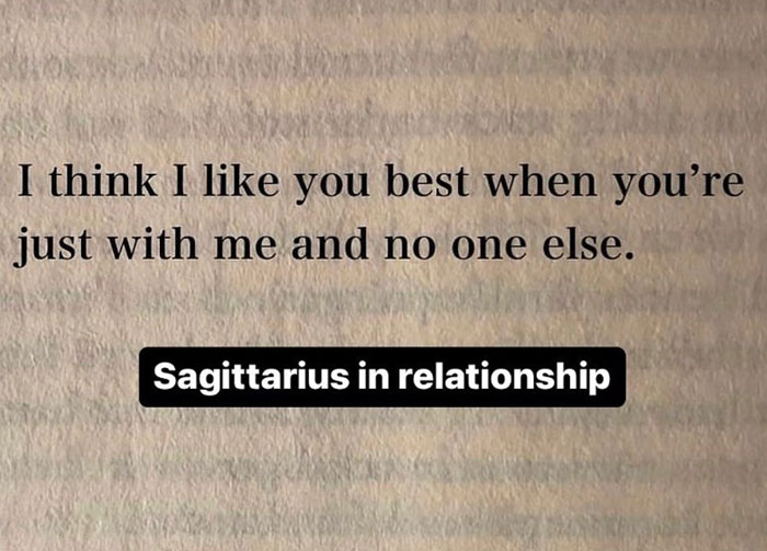 Sagittarius in a relationship meme