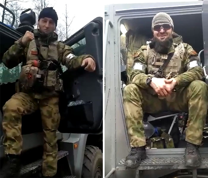 Chechen Mercenaries Release An "I'm Coming For You Ukraine!" Video. Less Than An Hour After It Was Posted (On The Sub), The Column Was Wiped Out And The General Killed