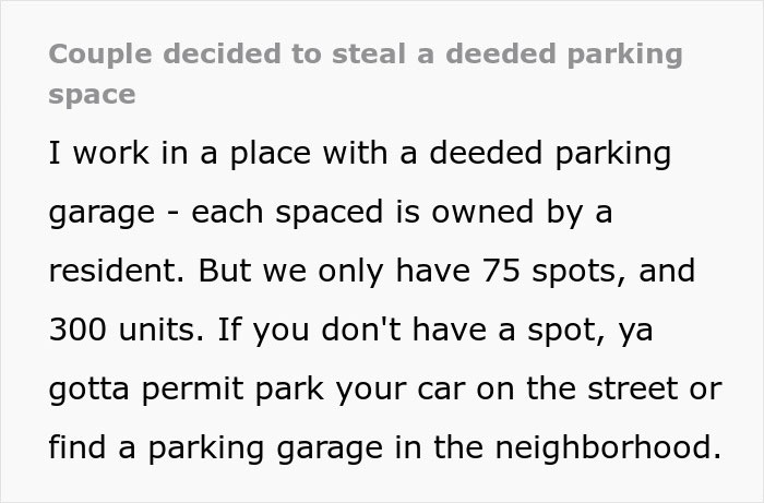 "They Begged Her To Move Her Car": Grandma Gets The Perfect Revenge On Couple After They Steal Her Deeded Parking Spot "They Begged Her To Move Her Car": Grandma Gets The Perfect Revenge On Couple After They Steal Her Deeded Parking Spot