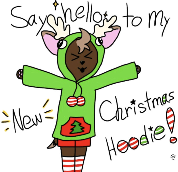 My Webtoon Character All Dressed Up For Christmas!