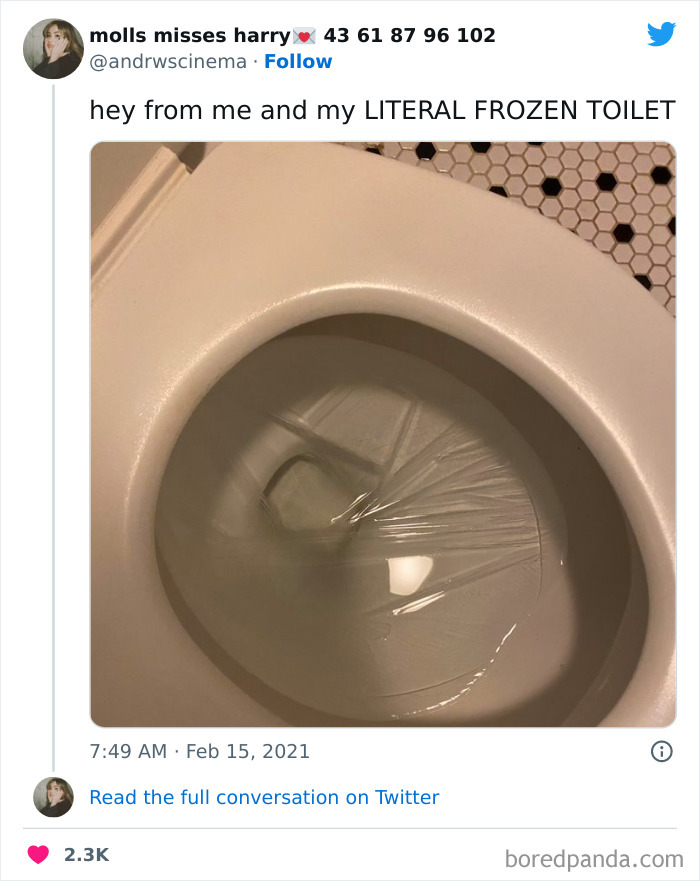 Frozen Toilet Water In Texas