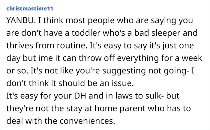 Mom Asks If She's Being Unreasonable For Thinking About 'Canceling Christmas' At Her In-Laws, So As To Not Disrupt Son's Daily Routine Mom Asks If She's Being Unreasonable For Thinking About 'Canceling Christmas' At Her In-Laws, So As To Not Disrupt Son's Daily Routine